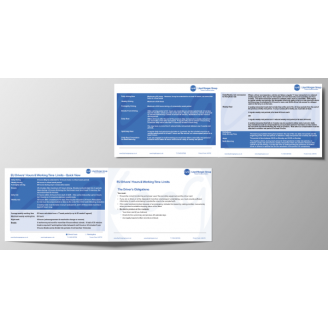 EU Drivers Hours & Working Time Limits - Quick View A6 Cards