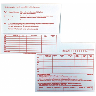Tachograph Chart Envelopes