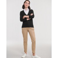 Ladies' V-neck Knitted Cardigan