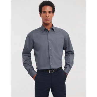 Men's Long Sleeve Easy Care Poplin Shirt