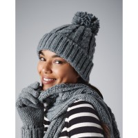 Beechfield Cable Knit Melange Beanie