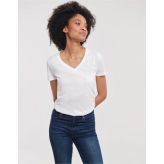 Russell Ladies Pure Organic V-Neck Tee