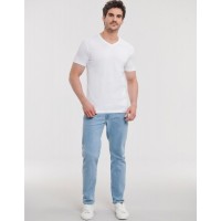 Russell Mens Pure Organic V-Neck Tee