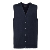 Russell Collection Mens S/Less Cardigan