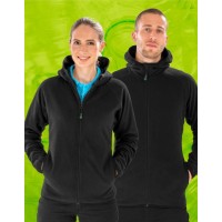 Recycled Unisex Hooded Microfleece Jacket