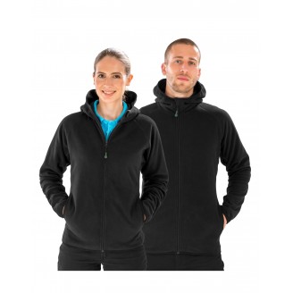 Recycled Unisex Hooded Microfleece Jacket