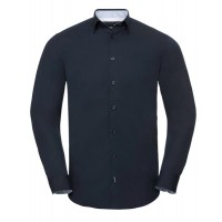 Russell Collection L/S Contrast Shirt