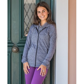 Spiro Fitness Womens Hooded Tee-Jacket