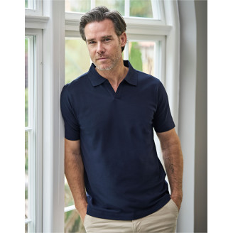 Men's Luxury Stretch V-Neck Polo
