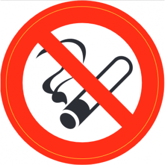 Double Sided Self Adhesive No Smoking Stickers x 24