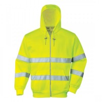 Hi-Vis Zip Front Hoodie