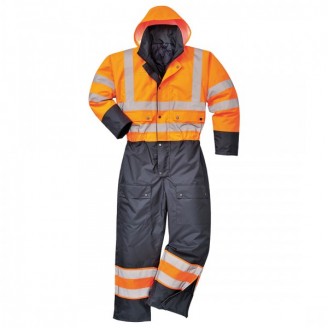 Hi-Vis Contrast Coverall - Lined