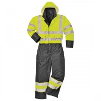 Hi-Vis Contrast Coverall - Lined
