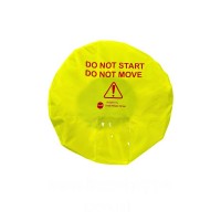 Steering Wheel Safety Cover (Do Not Move / Do Not Start) - Elasticated Shower Cap Type