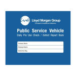 Vehicle Check & Defect Report Book - PSV