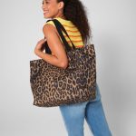 Leopard Print Carryall Tote Bag