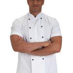 Removable Stud Short Sleeve Chef's Jacket