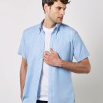 Slim Fit Short Sleeve Workwear Oxford Shirt
