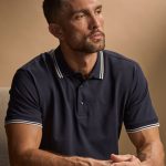 Men's Luxury Stripe Stretch Polo