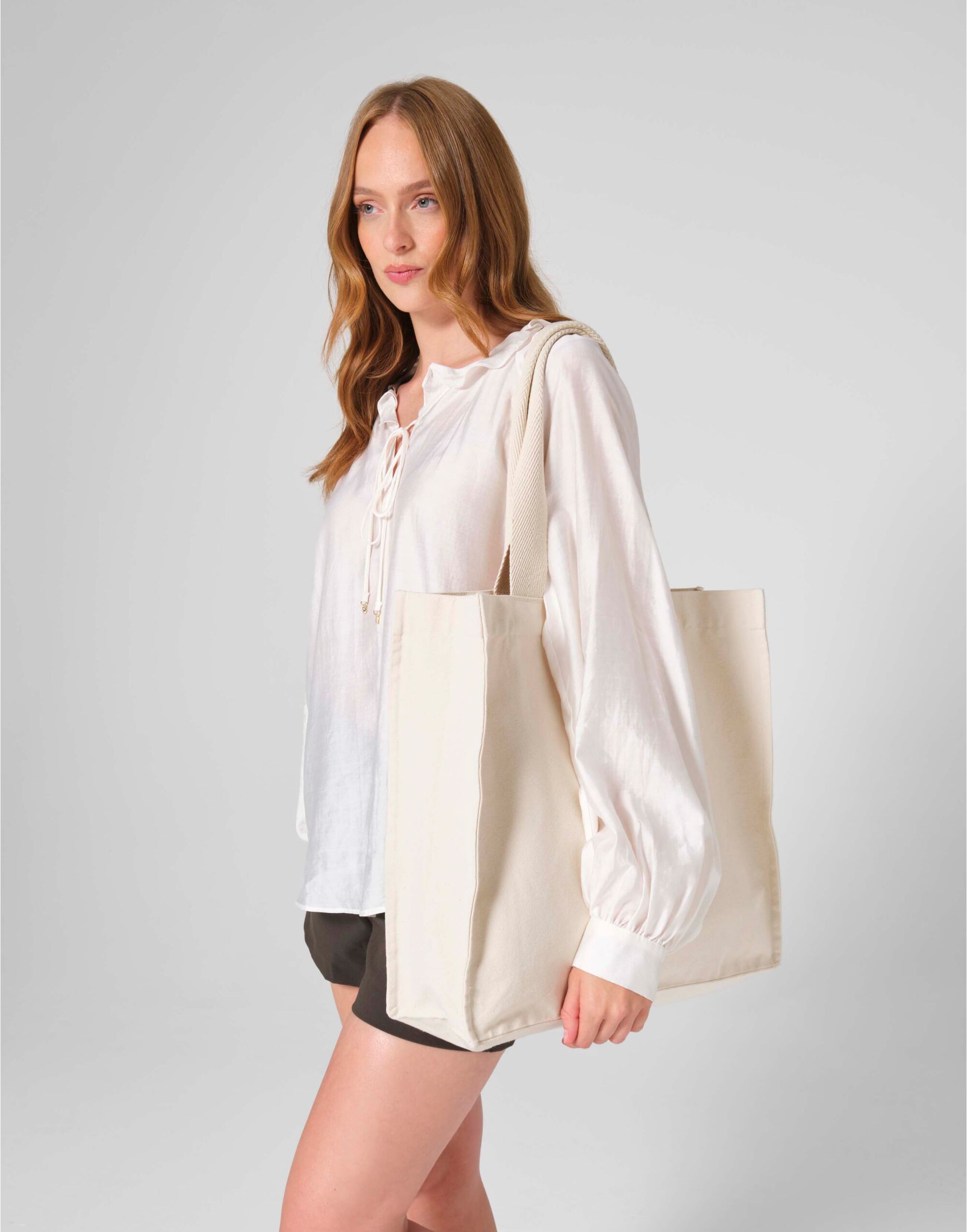 Chevron Handle Shopper