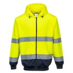 Hi-Vis Contrast Zipped Hoodie - Image 2