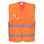 Hi-Vis Half Mesh Two Band Vest 