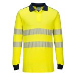 PW3 Modaflame Knit Hi-Vis FR Long Sleeve Polo Shirt - Image 2