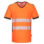 PW3 Hi-Vis V-Neck Mesh Insert T-Shirt S/S 