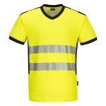 PW3 Hi-Vis V-Neck Mesh Insert T-Shirt S/S  - Image 2