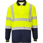 Hi-Vis Contrast Polo Shirt L/S  - Image 2