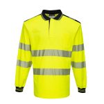 PW3 Hi-Vis Cotton Comfort Polo Shirt L/S  - Image 2