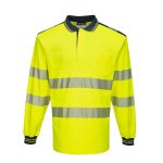PW3 Hi-Vis Cotton Comfort Polo Shirt L/S  - Image 3