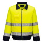 Madrid Hi-Vis Contrast Bomber Jacket  - Image 2